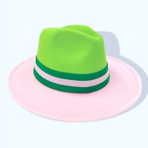Pink and Green Fedora